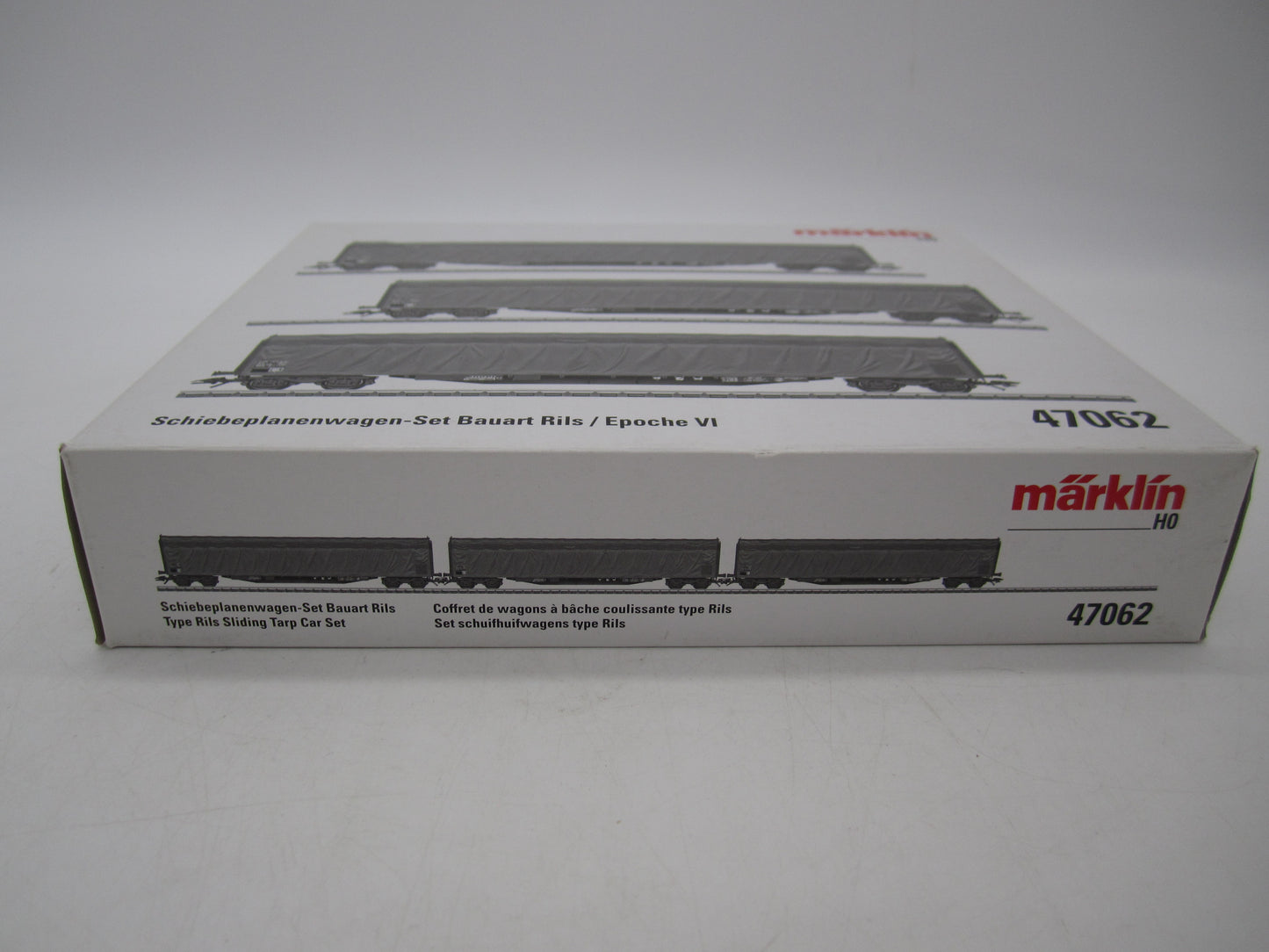 Märklin H0 - 47062 - 3-delige set 4-assige Schuifhuifwagen type Rils van de SNCF