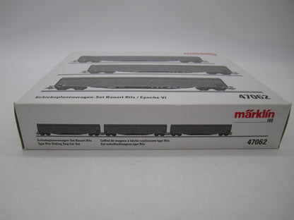 Märklin H0 - 47062 - 3-delige set 4-assige Schuifhuifwagen type Rils van de SNCF