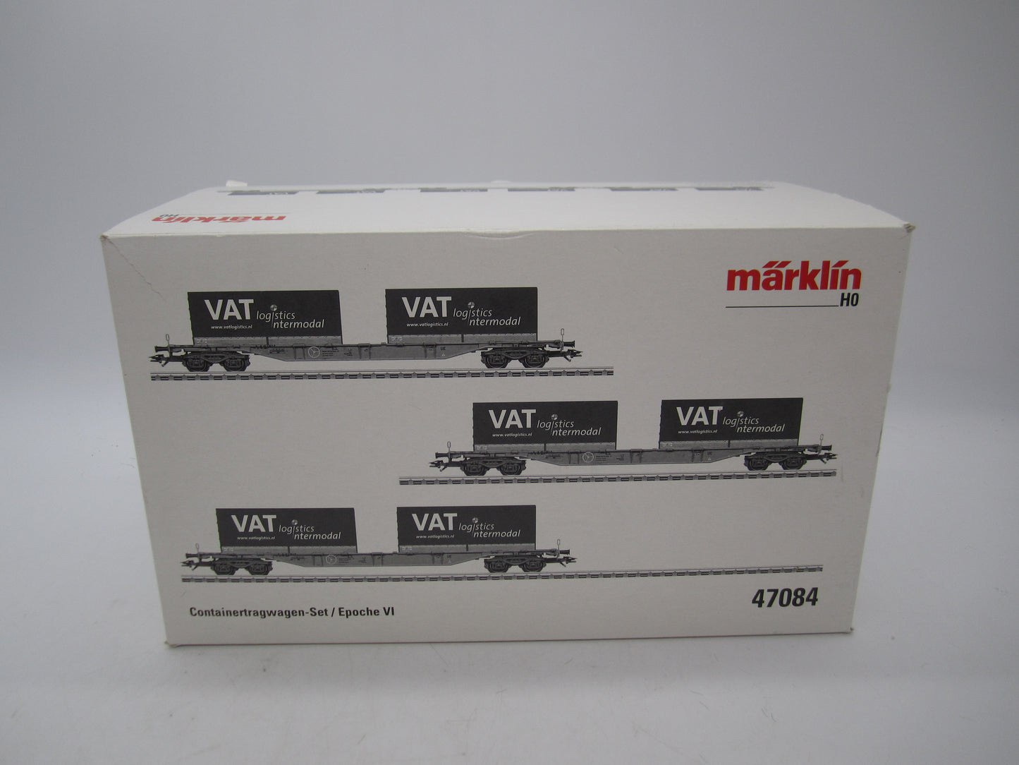 Märklin H0 - 47084 - 3-delige containerwagenset "VAT" van Railion