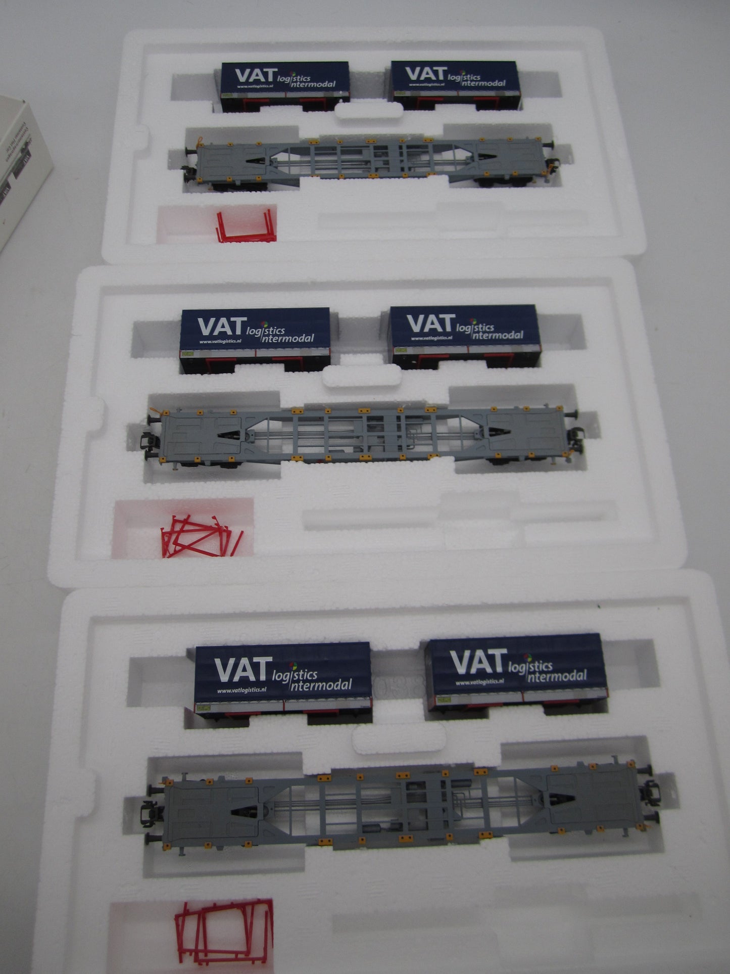 Märklin H0 - 47084 - 3-delige containerwagenset "VAT" van Railion