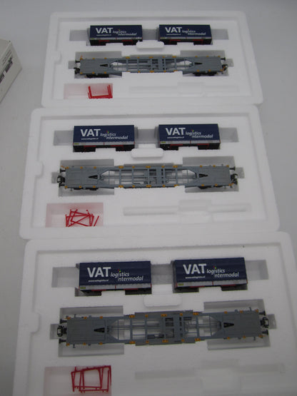 Märklin H0 - 47084 - 3-delige containerwagenset "VAT" van Railion