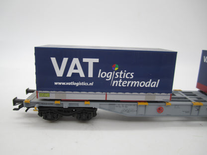 Märklin H0 - 47084 - 3-delige containerwagenset "VAT" van Railion