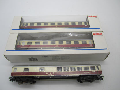 Märklin H0 - 4085/4089 - 3 TEE rijtuigen 1e klas van de DB - Met verlichting