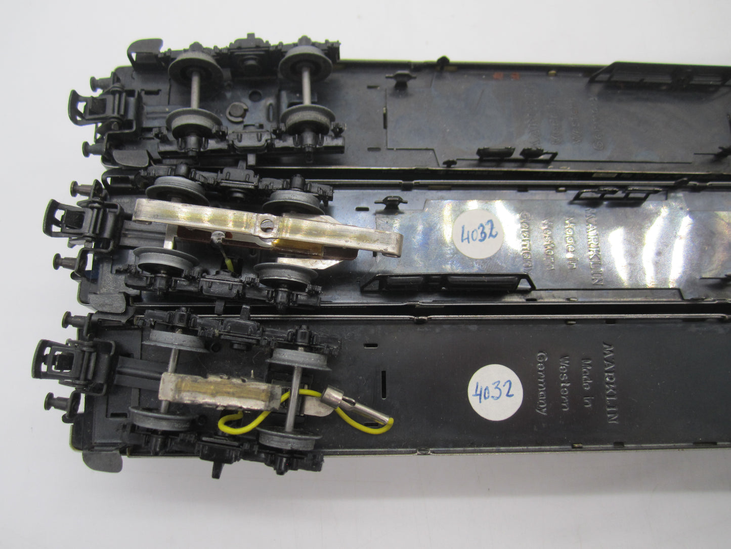 Märklin H0 - 4027/4022 - 3 D-rijtuigen van de DB - Deels met verlichting