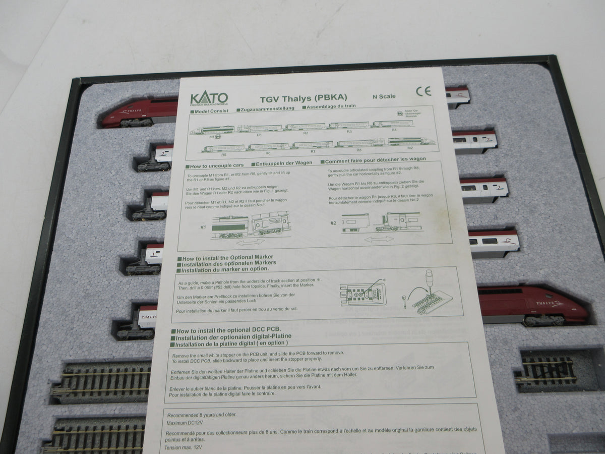 Kato N - K10910 - 10-delig treinstel Thalys PBKA, met rails