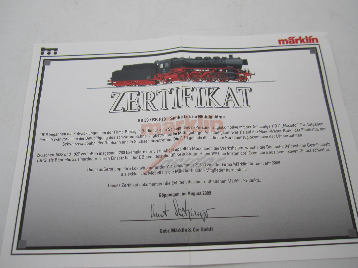 Märklin H0 - 39390 - Stoomloc met tender, BR 39 van de DB - MFX/Sound