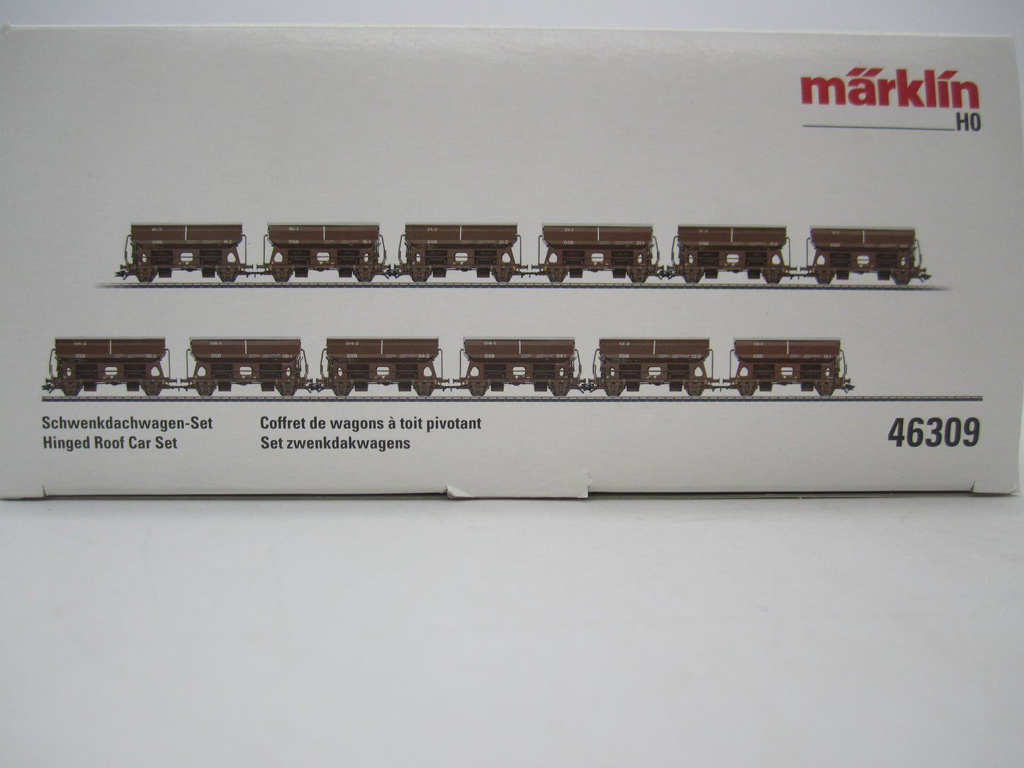 Märklin H0 - 46309 - 12-delige set zwenkdakwagens van de DSB