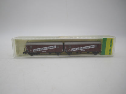 Minitrix N - 13624 - Gekoppelde wagens "Stückgut Schnellverkehr" van de DB