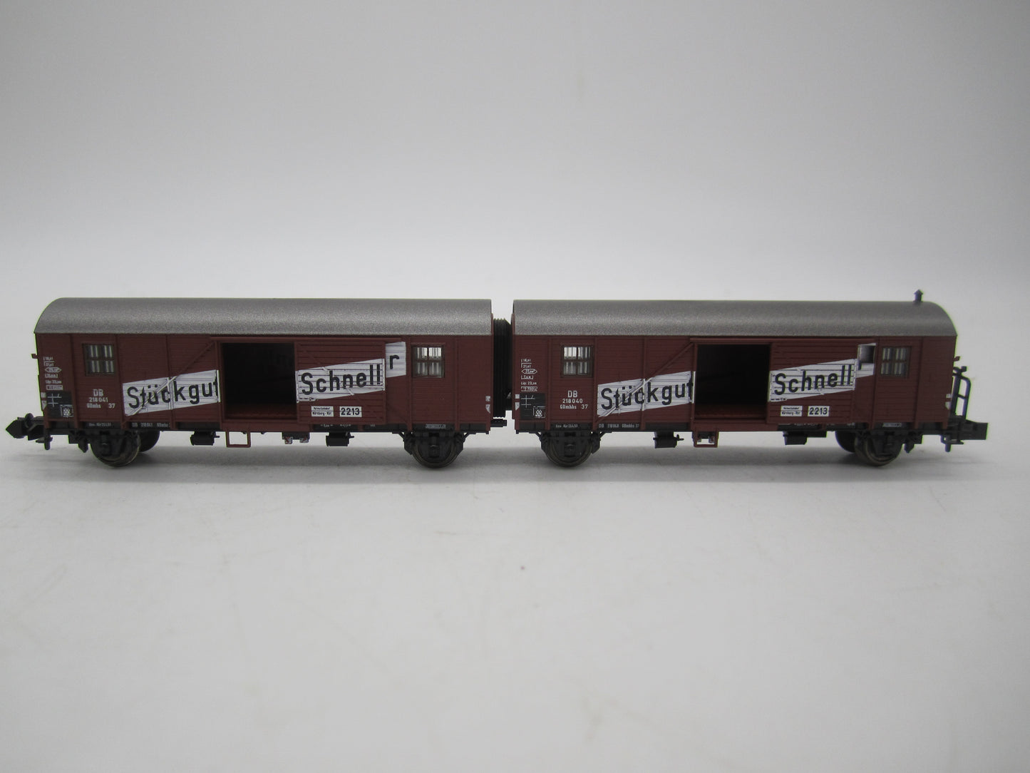 Minitrix N - 13624 - Gekoppelde wagens "Stückgut Schnellverkehr" van de DB