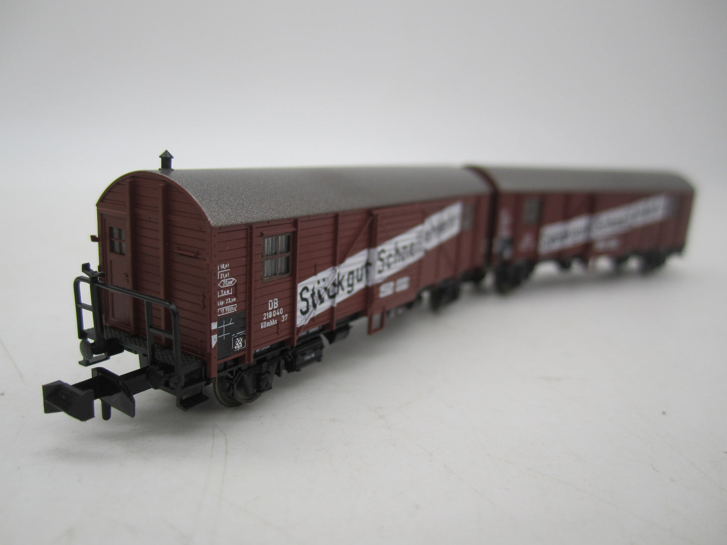 Minitrix N - 13624 - Gekoppelde wagens "Stückgut Schnellverkehr" van de DB