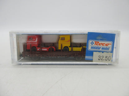 Roco N - 1950 - Rongenwagen met twee Scania trucks