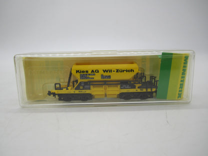 Minitrix N - 13691 - 4-assige schotterwagen "Kies AG" van de SBB-CFF
