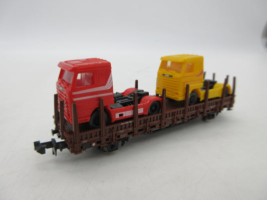 Roco N - 1950 - Rongenwagen met twee Scania trucks