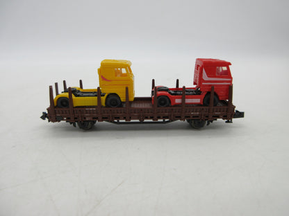 Roco N - 1950 - Rongenwagen met twee Scania trucks