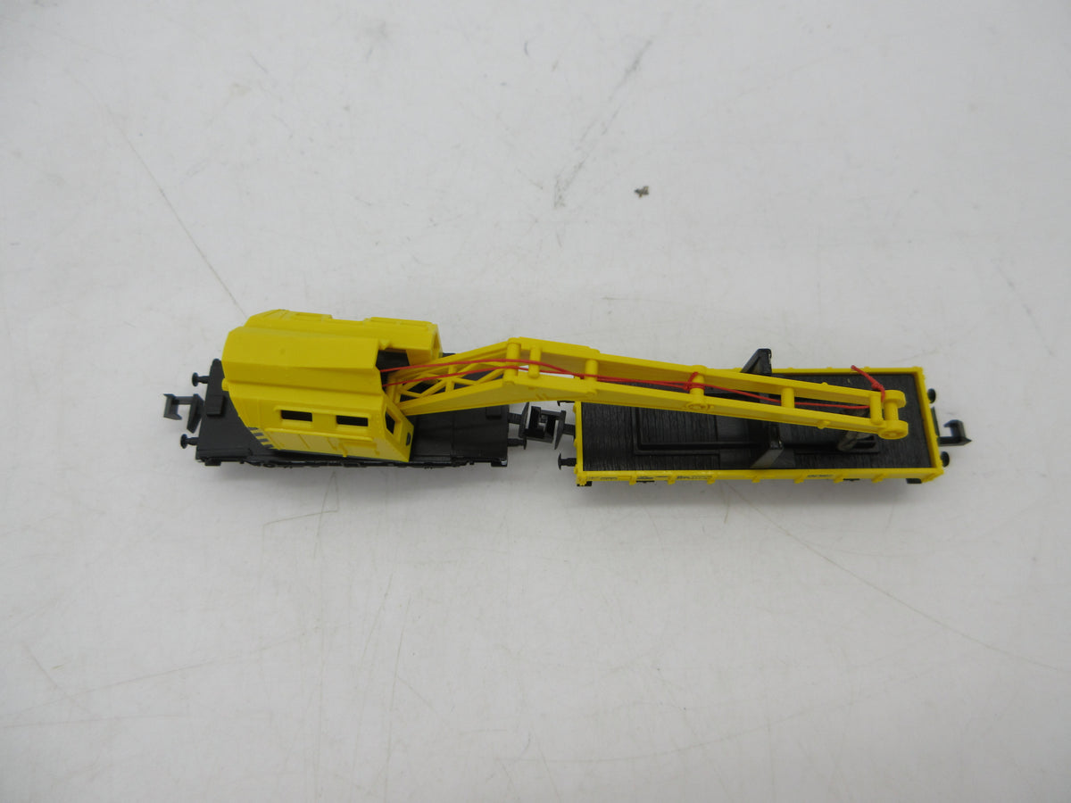 Minitrix N - 13682 - Kraan met steunwagen van de DB