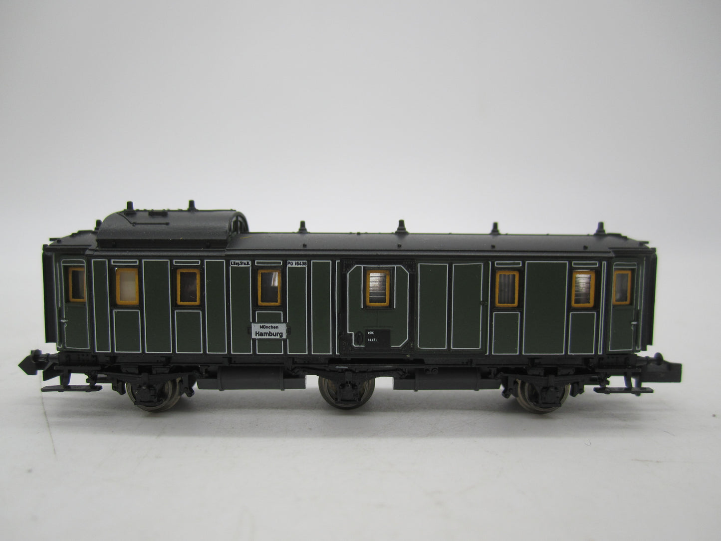 Minitrix N - 51 3162 00 - 3-assige bagagewagen van de K.Bay.St.B.