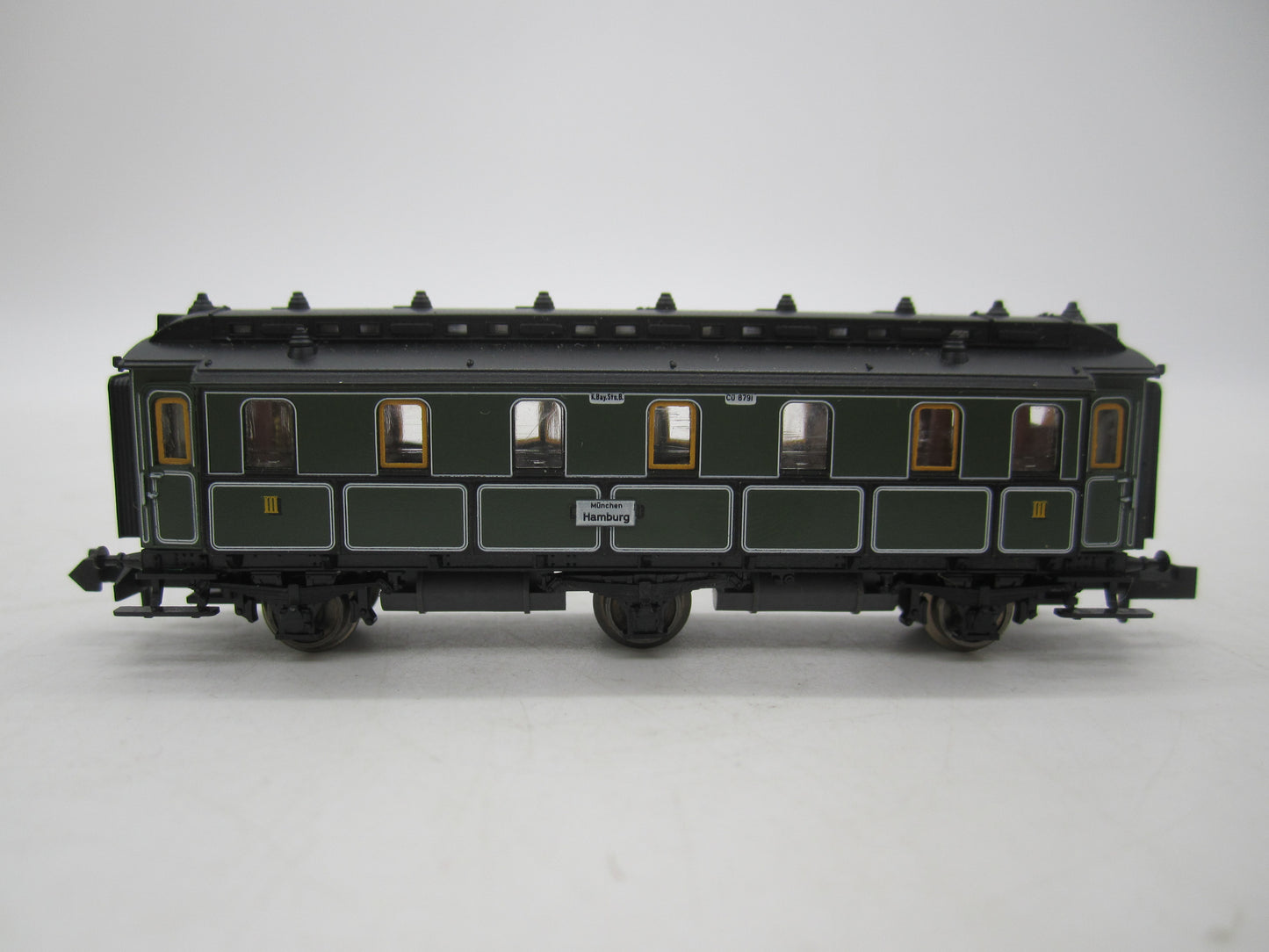 Minitrix N - 51 3160 00 - 3-assige personenwagen 3e klas van de K.Bay.St.B.