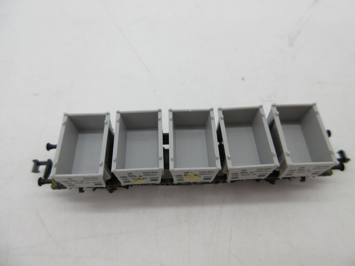 Fleischmann N - 8231 - Draagwagens voor containers van de DB