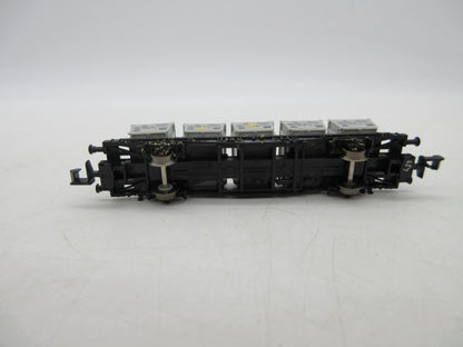 Fleischmann N - 8231 - Draagwagens voor containers van de DB