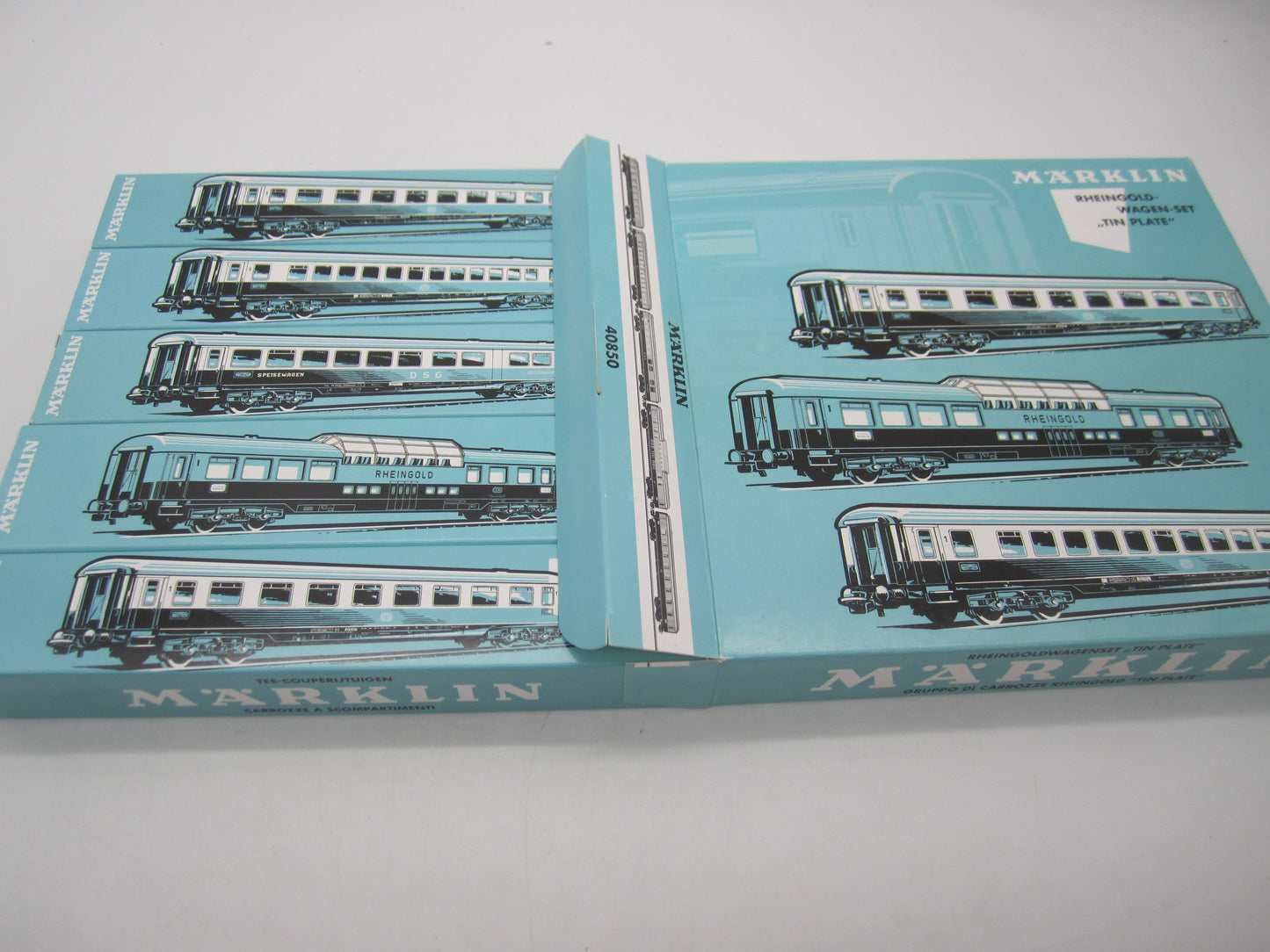 Märklin H0 - 40850 - 5-delige Tinplate wagenset "Rheingold" van de DRG, met sluitverlichting