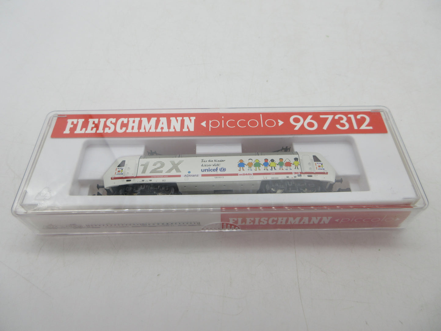 Fleischmann Piccolo N - 967312 - E-loc, BR 128 "Unicef" van de DB