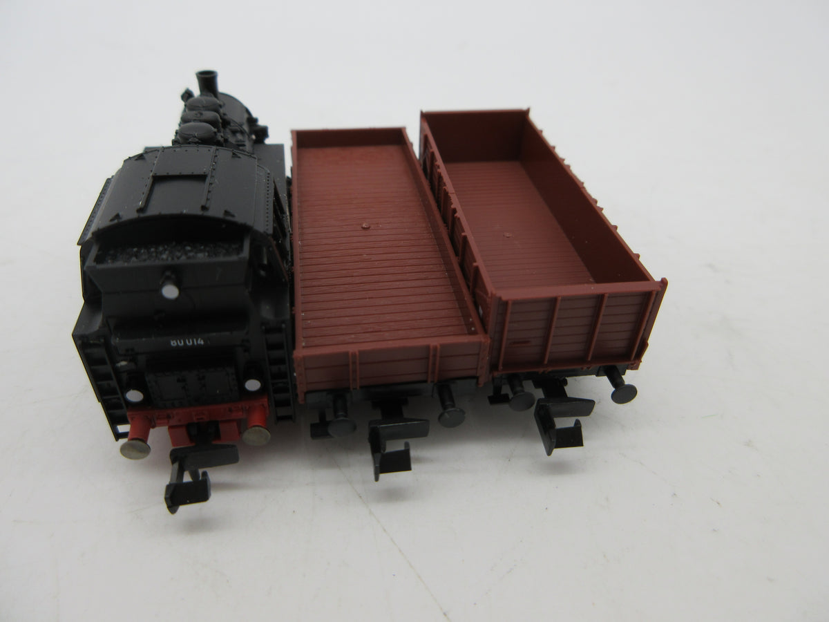 Fleischmann Piccolo N - 8 9332 - Digitale startset met BR 80, wagens, profi rail ovaal en trafo