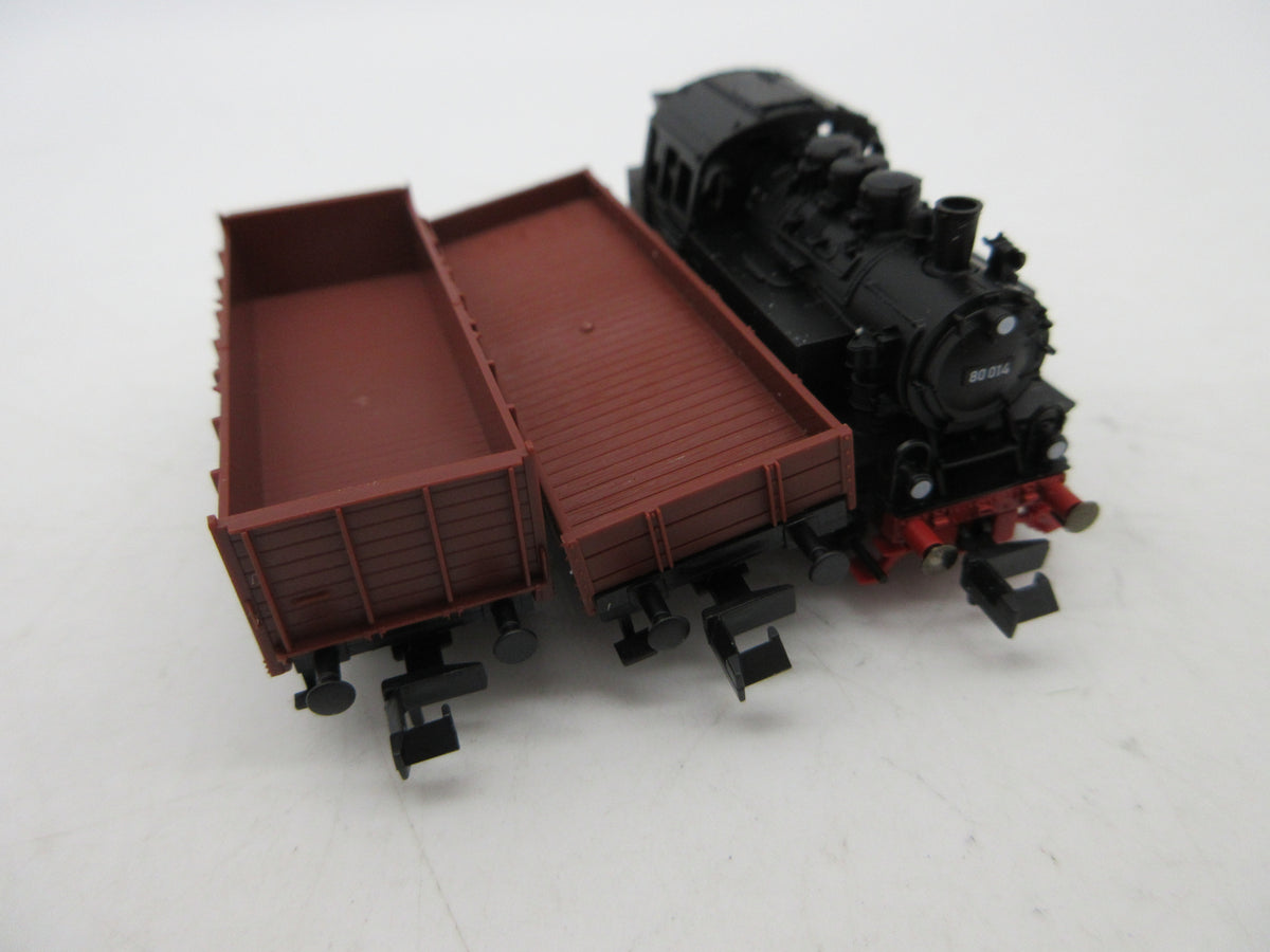 Fleischmann Piccolo N - 8 9332 - Digitale startset met BR 80, wagens, profi rail ovaal en trafo
