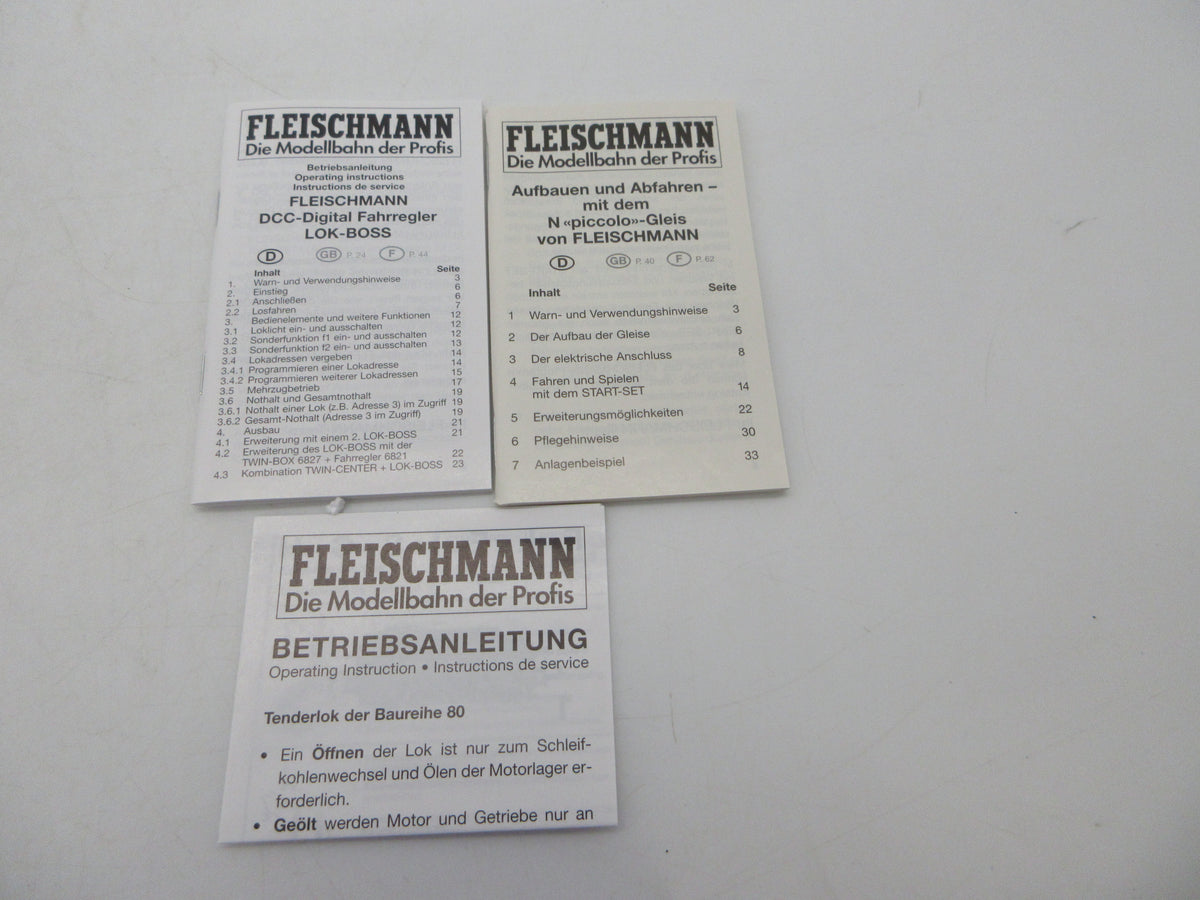Fleischmann Piccolo N - 8 9332 - Digitale startset met BR 80, wagens, profi rail ovaal en trafo