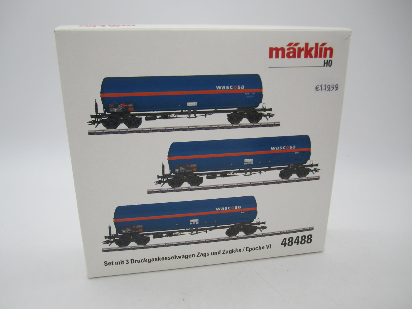 Märklin H0 - 48488 - 3-delige drukgasketelwagen set "Wascosa"