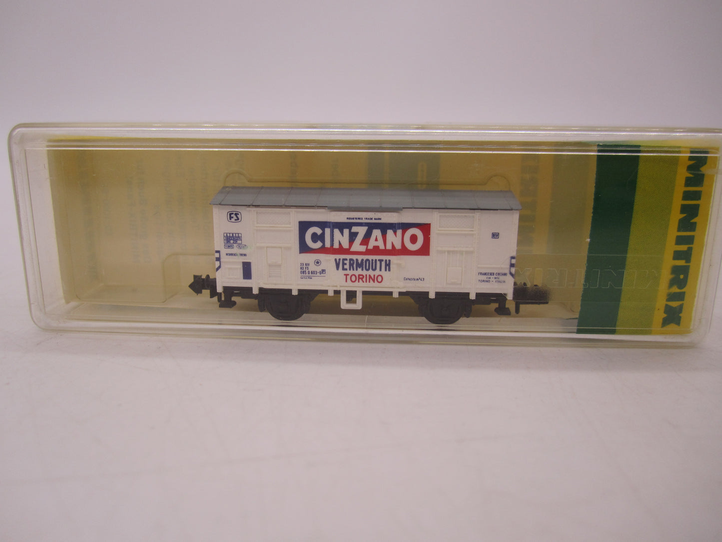 Minitrix N - 13603- Goederenwagen "Cinzano" van de FS