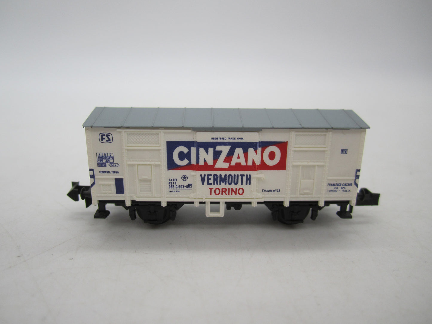 Minitrix N - 13603- Goederenwagen "Cinzano" van de FS