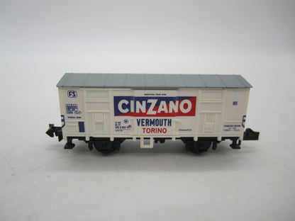 Minitrix N - 13603- Goederenwagen "Cinzano" van de FS