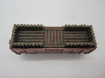 Minitrix N - 51 3265 00 - Hogeboordwagen, beladen met hout van de DB