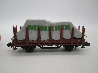 Minitrix N - 51 3266 00 - Rongenwagen met huif van de DB