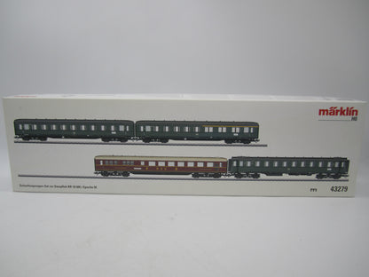 Märklin H0 - 43279 - 4-delige set personenrijtuigen van de DB, met interieurverlichting