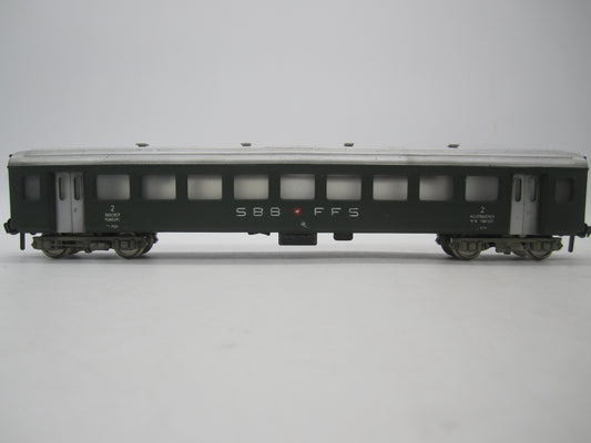 Fleischmann H0 - 1416 - Personenwagen 2e klas van de SBB-CFF, met verlichting