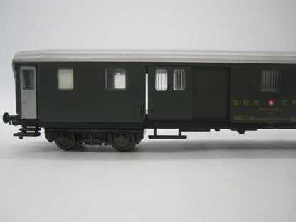Fleischmann H0 - 1419 - Personenwagen "bagagerijtuig" van de SBB-CFF, met verlichting