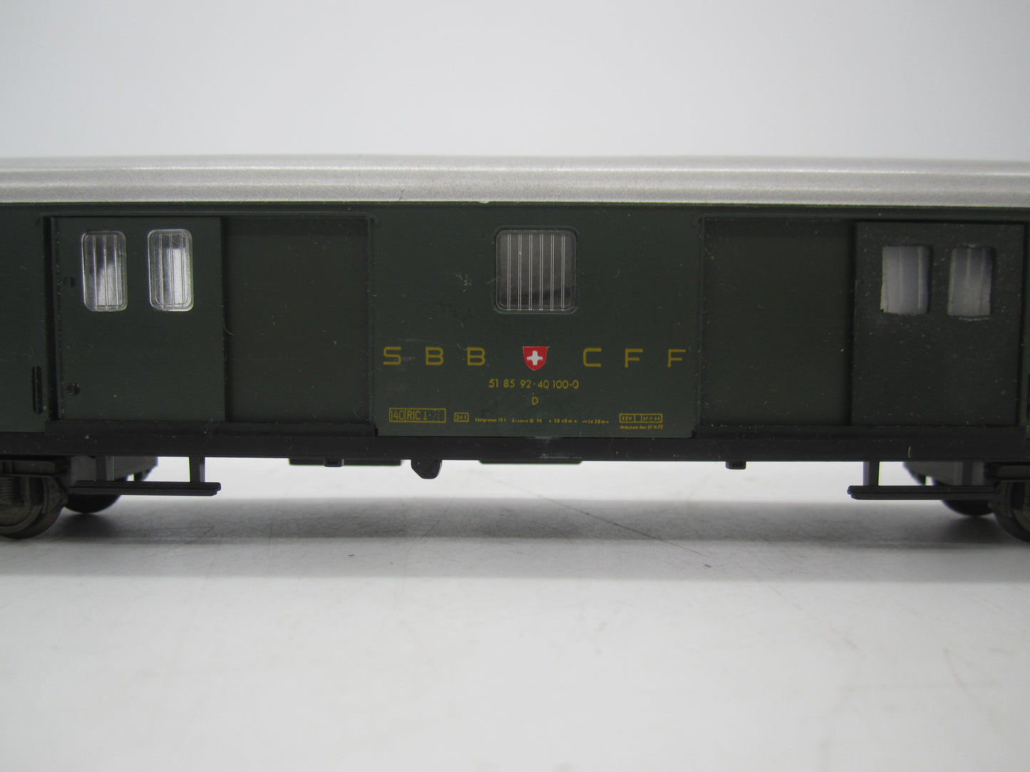 Fleischmann H0 - 1419 - Personenwagen "bagagerijtuig" van de SBB-CFF, met verlichting