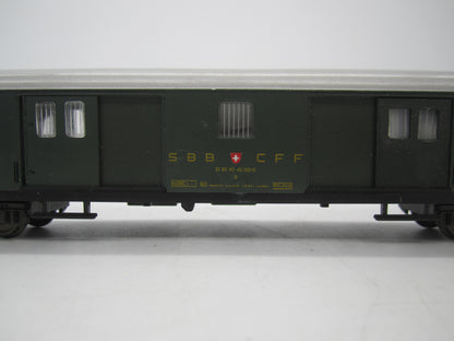 Fleischmann H0 - 1419 - Personenwagen "bagagerijtuig" van de SBB-CFF, met verlichting