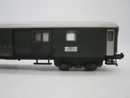 Fleischmann H0 - 1419 - Personenwagen "bagagerijtuig" van de SBB-CFF, met verlichting