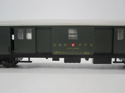 Fleischmann H0 - 1419 - Personenwagen "bagagerijtuig" van de SBB-CFF, met verlichting
