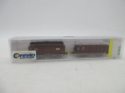 Minitrix N - 15260 - 2-delige wagenset kolentransport van de DB