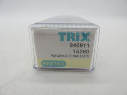 Minitrix N - 15260 - 2-delige wagenset kolentransport van de DB