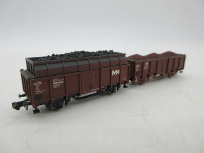 Minitrix N - 15260 - 2-delige wagenset kolentransport van de DB