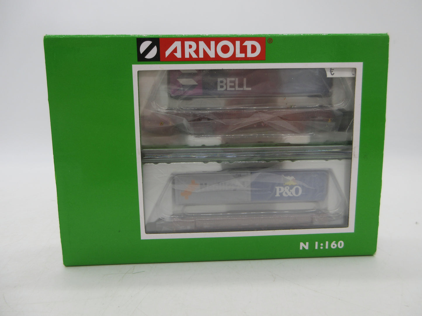 Arnold N - HN6400 - 2-delige containerwagenset van de NS