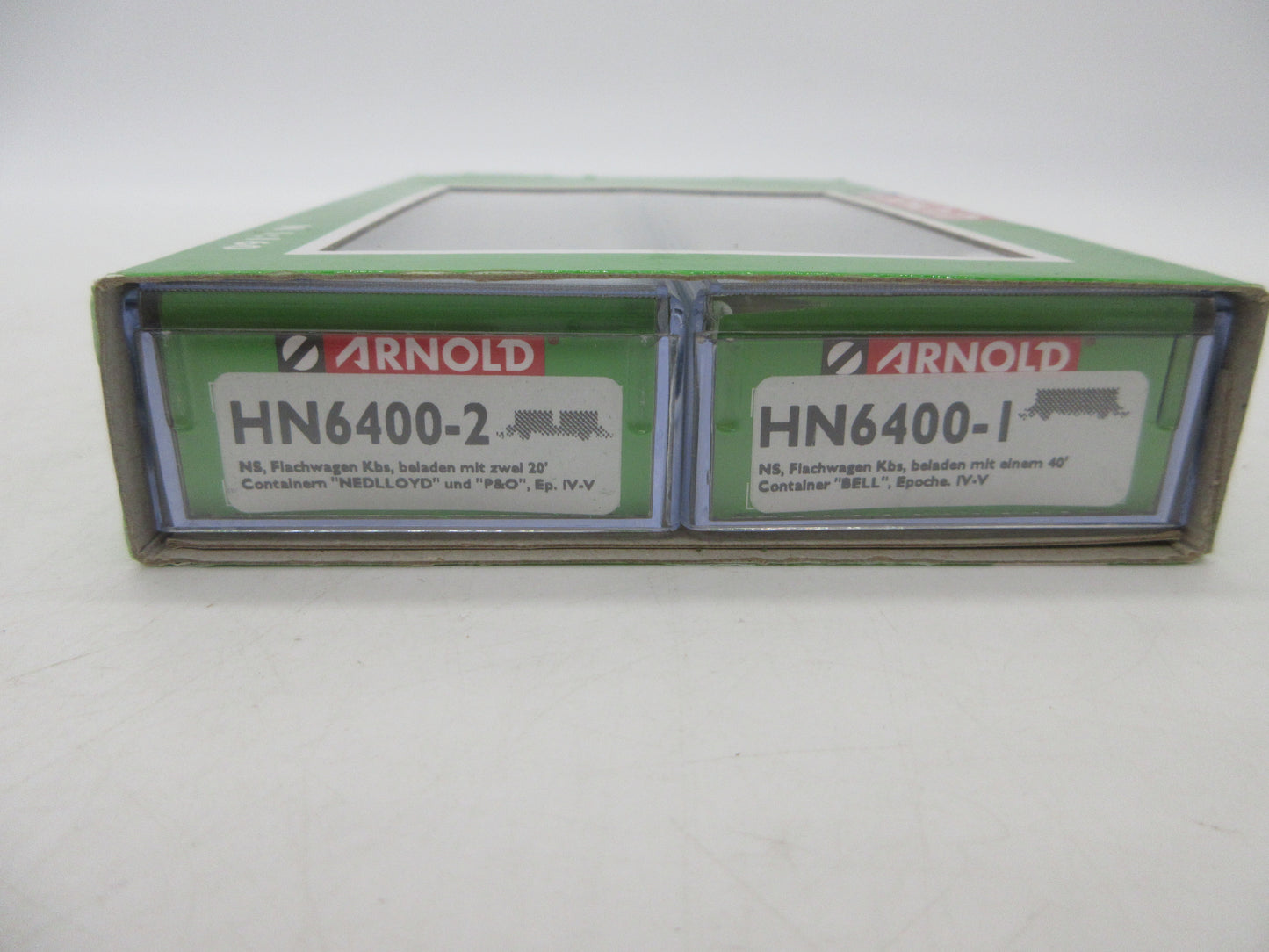 Arnold N - HN6400 - 2-delige containerwagenset van de NS