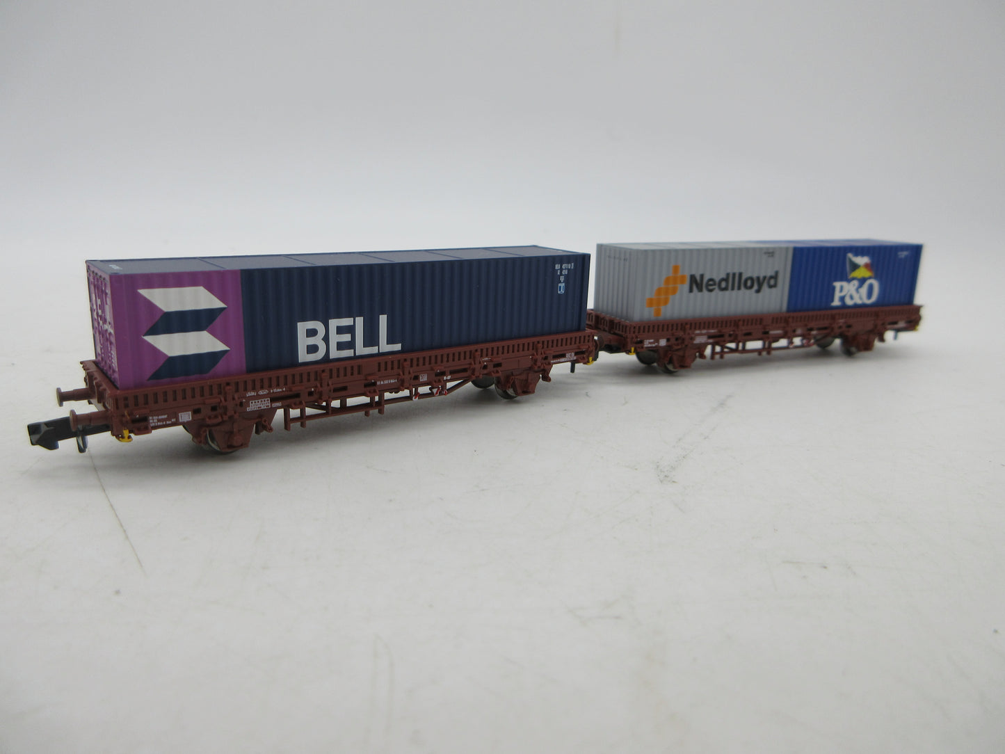 Arnold N - HN6400 - 2-delige containerwagenset van de NS