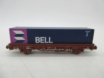 Arnold N - HN6400 - 2-delige containerwagenset van de NS