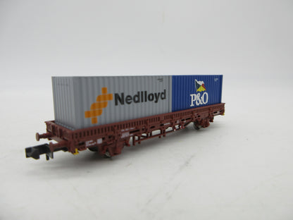 Arnold N - HN6400 - 2-delige containerwagenset van de NS