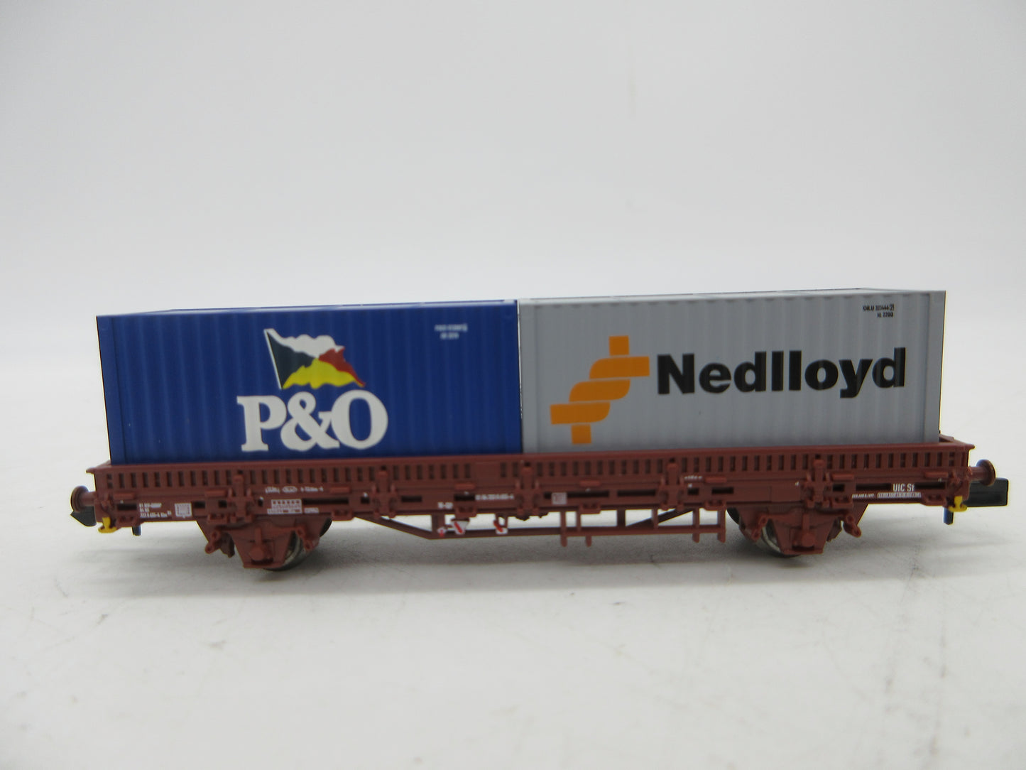 Arnold N - HN6400 - 2-delige containerwagenset van de NS